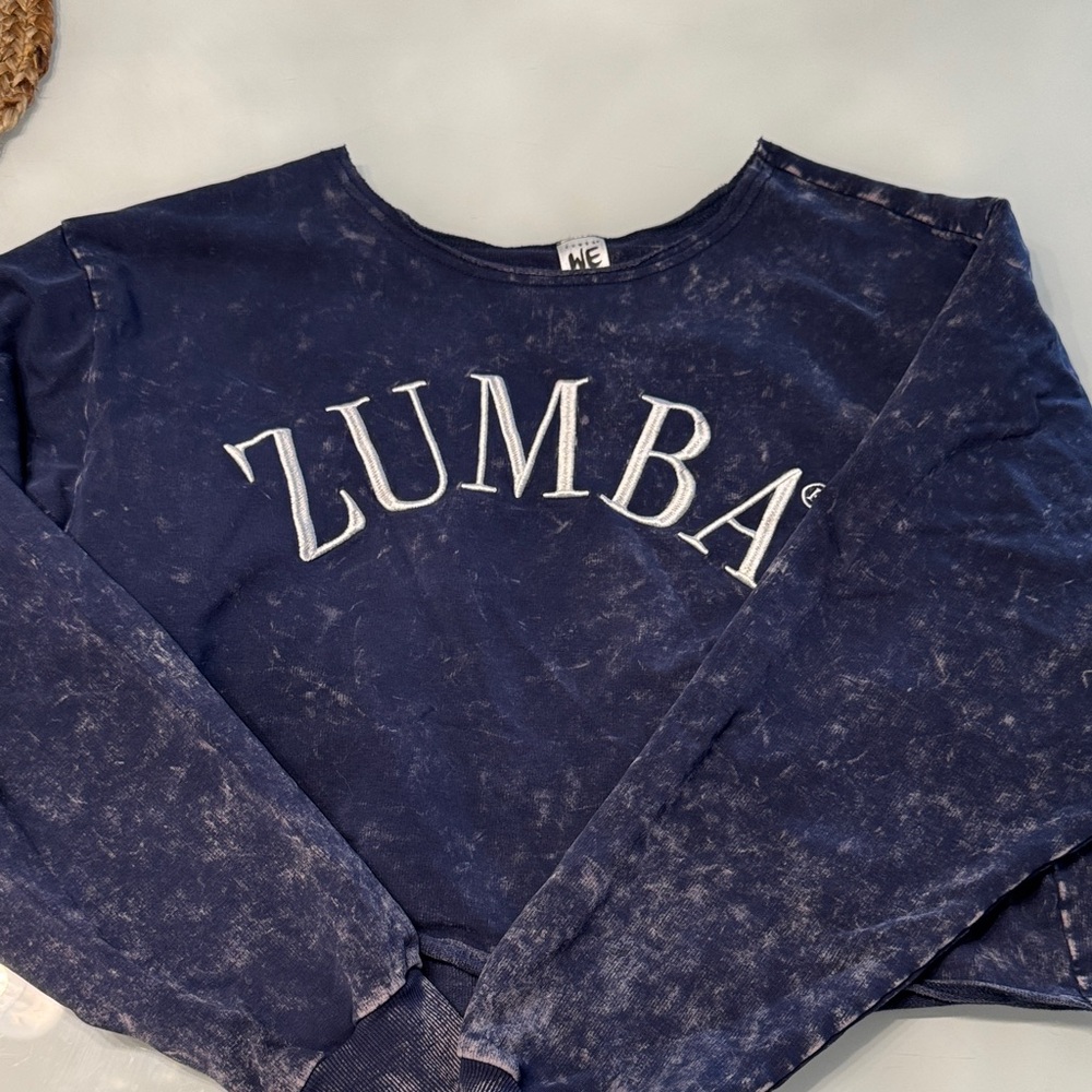 Zumba Fitness crop Navy Sweatshirt